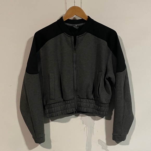 Nike Tops - Nike dri-fit Gray and Black Zip-Up Jacket